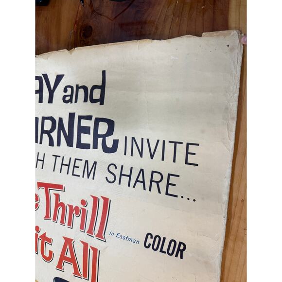 Vintage 1963 The Thrill of it All Movie Poster Doris Day James Garner Universal - Picture 8 of 13